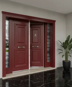 Villa Kapisi Modelleri 357 Kirmizi