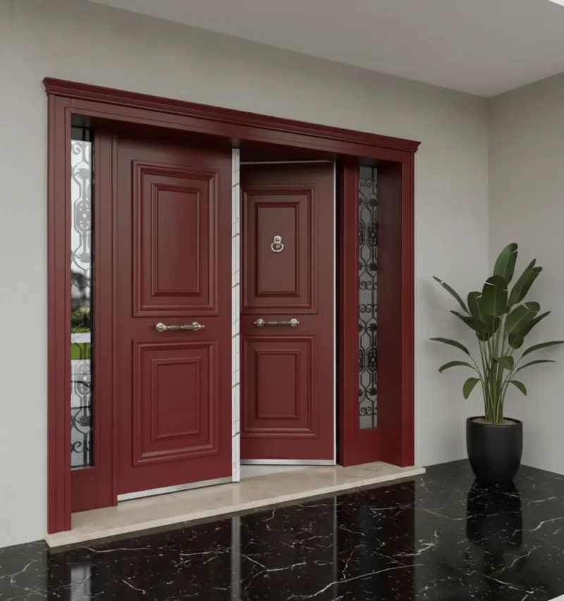 Villa Kapısı Modelleri 357 3 Villa Kapisi Modelleri 357 Kirmizi