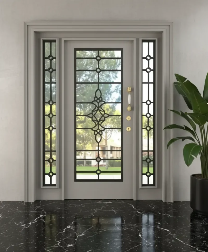 Villa Kapısı Modelleri Dış Kapı Çelik Kapı Evk-115 4 Villa Kapisi Modelleri Dis Kapi Celik Kapi Evk 115 Gri