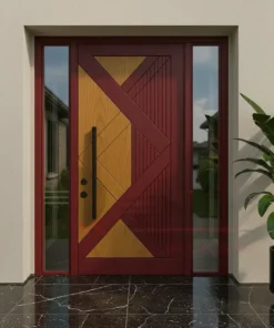 Villa Kapisi Modelleri Dis Kapi Fiyatlari Magusa Kirmizi