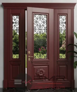 Villa Kapisi Modelleri Fiyatlari 1007 Kirmizi