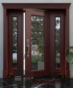 Villa Kapisi Modelleri Fiyatlari 1030 Kirmizi