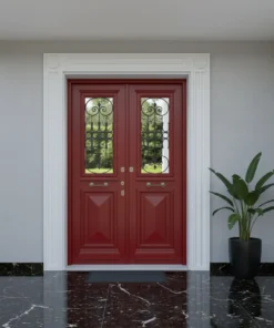 Villa Kapisi Modelleri Fiyatlari 1034 Kirmizi