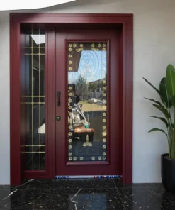 Villa Kapisi Modelleri Fiyatlari 1055 Kirmizi