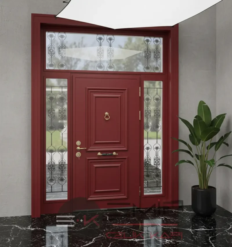 Villa Kapısı Modelleri Fiyatları 1056 3 Villa Kapisi Modelleri Fiyatlari 1056 Kirmizi