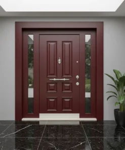 Villa Kapisi Modelleri Fiyatlari 804 Kirmizi