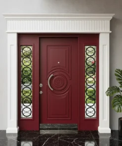 Villa Kapisi Modelleri Fiyatlari 808 Kirmizi