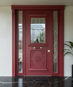 Villa Kapisi Modelleri Fiyatlari 817 Kirmizi