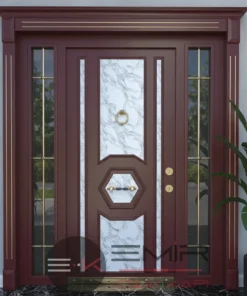 Villa Kapisi Modelleri Fiyatlari 845 Kirmizi