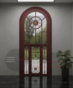 Villa Kapisi Modelleri Fiyatlari Ferforjeli 1088 Kirmizi